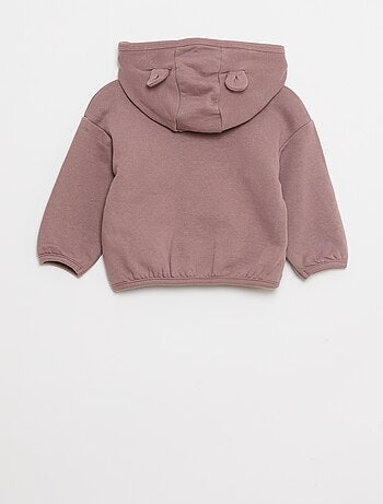 Completo felpa con cappuccio zippata + pantaloni - 2 pezzi