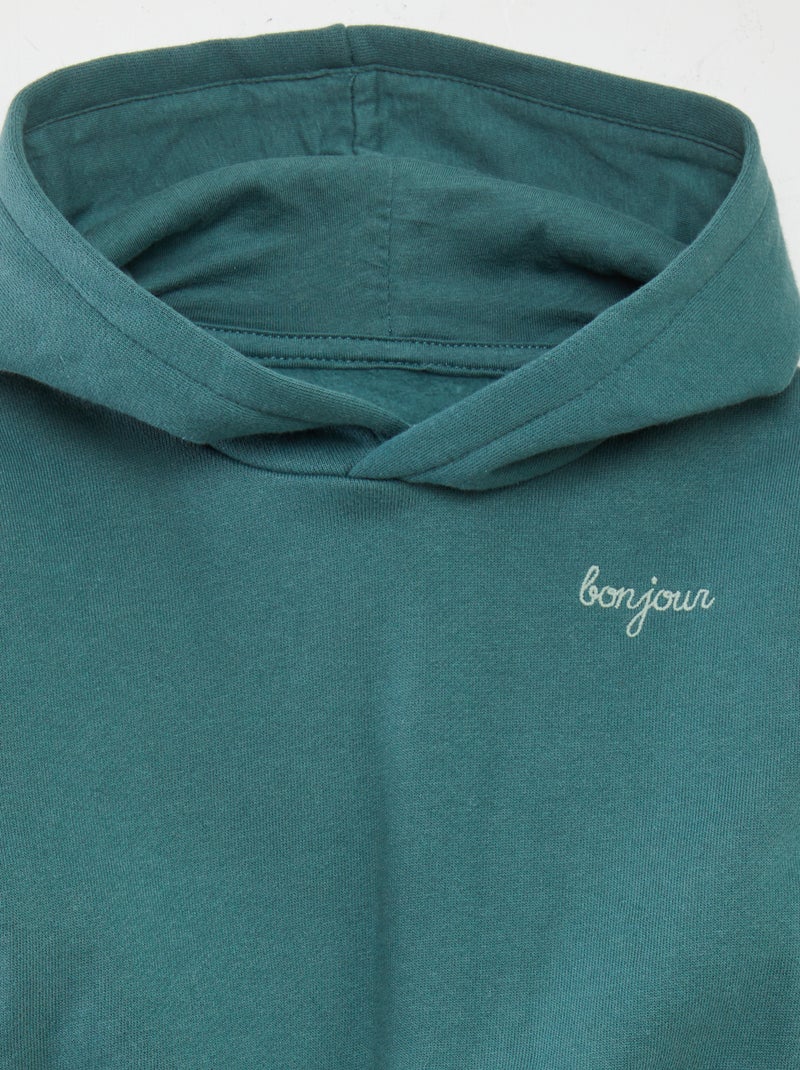 Completo felpa e legging a coste - 2 pezzi VERDE - Kiabi