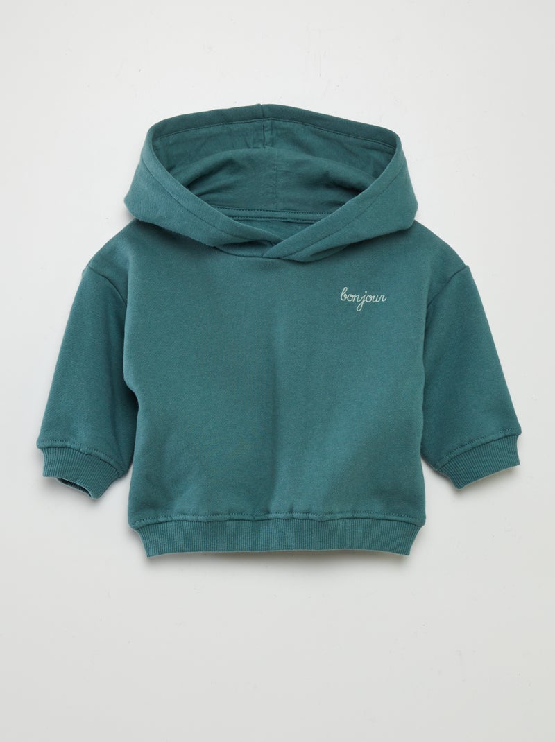 Completo felpa e legging a coste - 2 pezzi VERDE - Kiabi