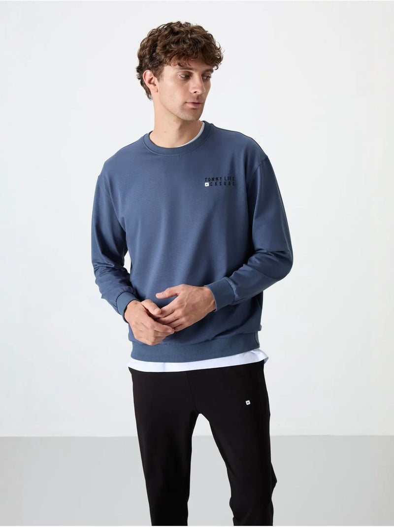 Completo felpa e pantaloni oversize girocollo tommy Blu - Kiabi