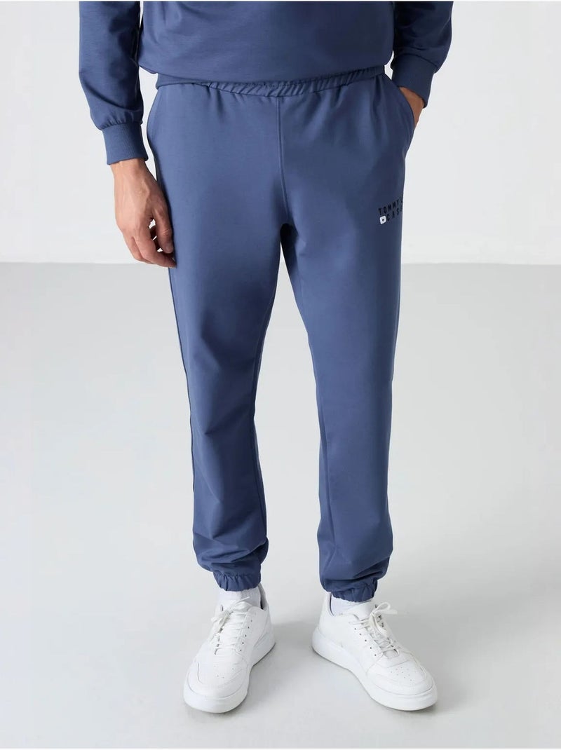Completo felpa e pantaloni oversize girocollo tommy Blu zaffiro - Kiabi