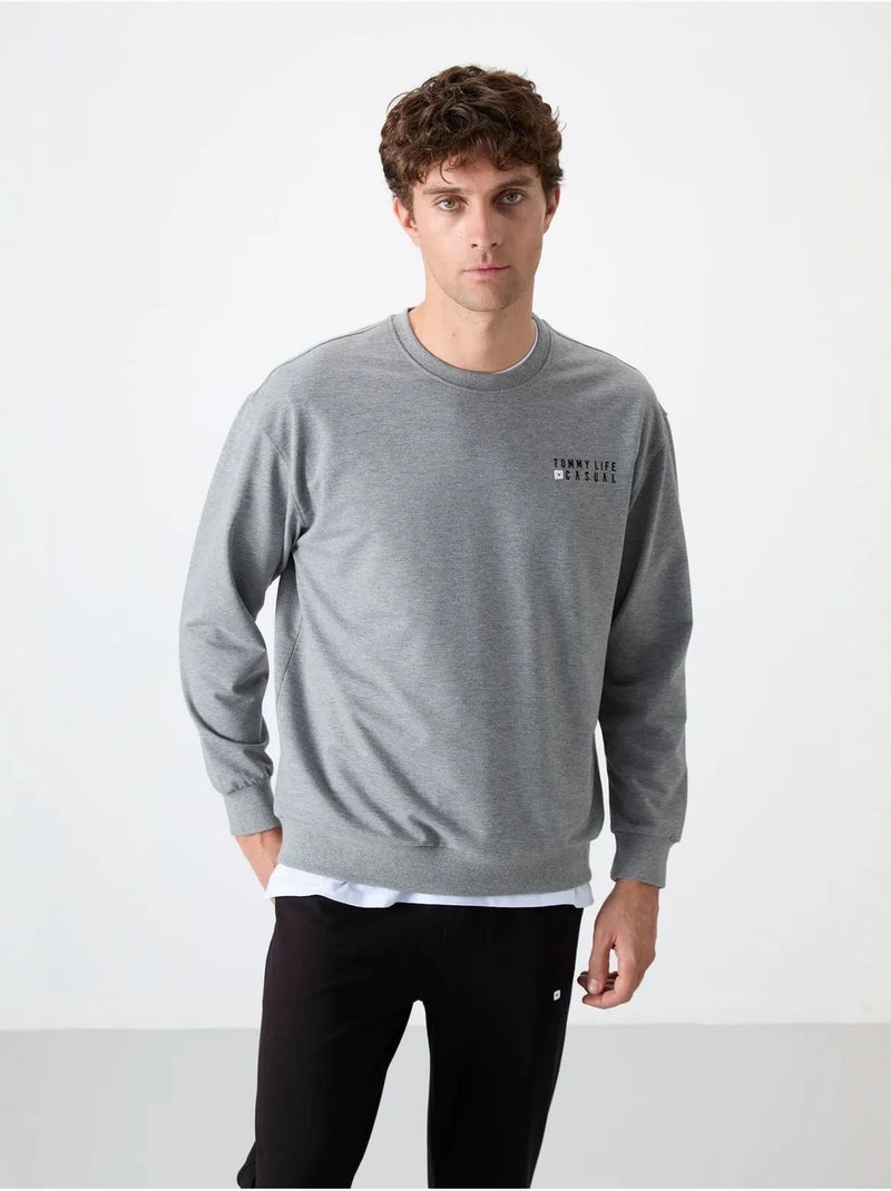 Completo felpa e pantaloni oversize girocollo tommy Grigio chiaro - Kiabi