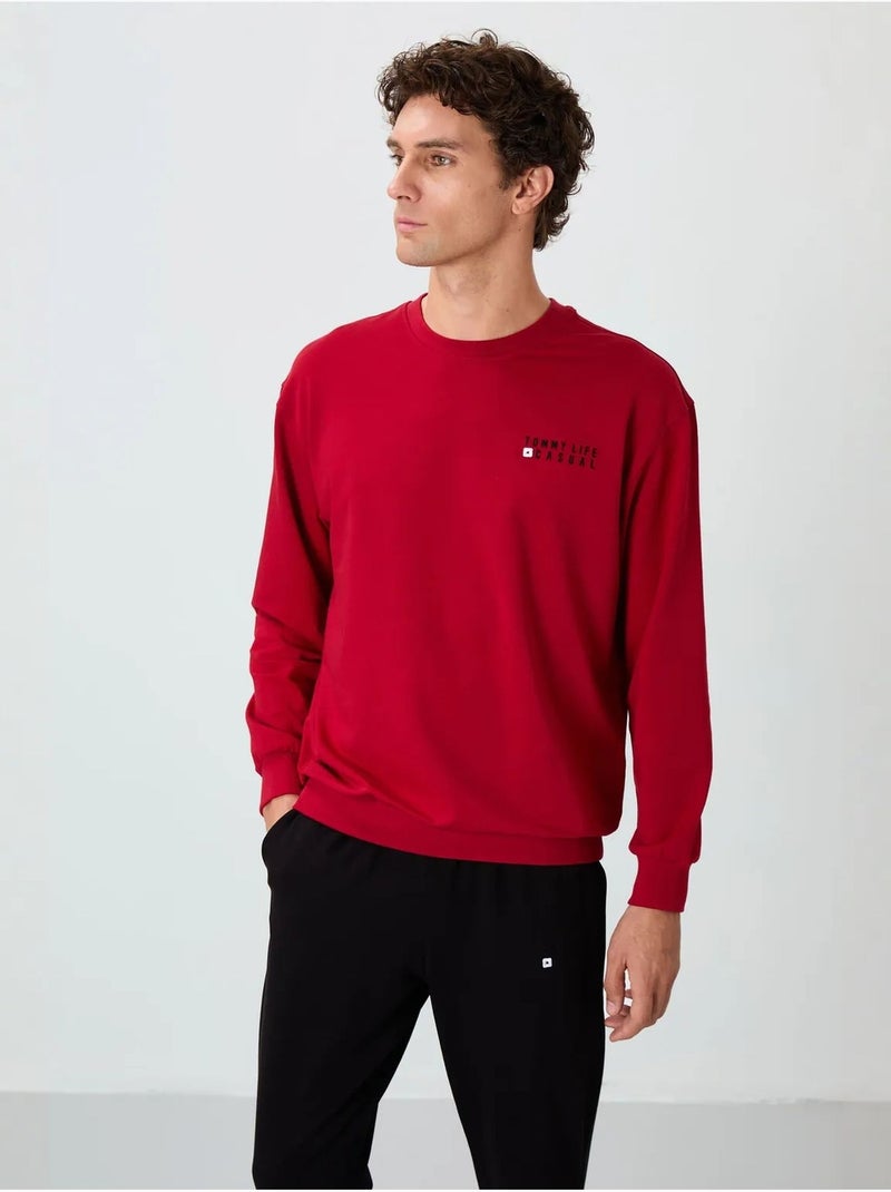 Completo felpa e pantaloni oversize girocollo tommy Rosso - Kiabi