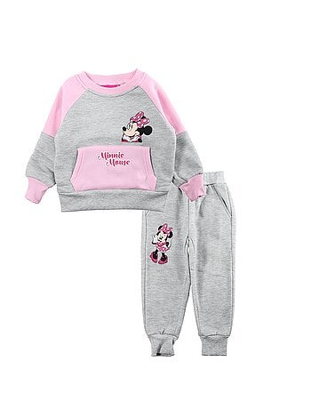 Completo felpa e pantaloni tuta Minnie bambina