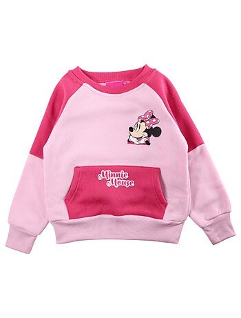 Completo felpa e pantaloni tuta Minnie bambina