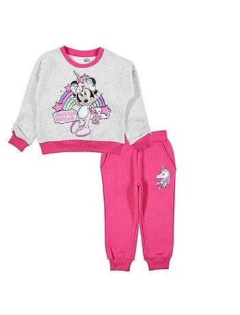 Completo felpa e pantaloni tuta Minnie bambina