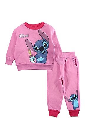 Completo felpa e pantaloni tuta su gruccia Lilo & Stitch bambina