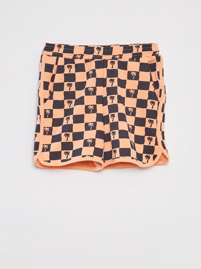 Completo felpa in french terry + shorts - 2 pezzi ARANCIONE - Kiabi