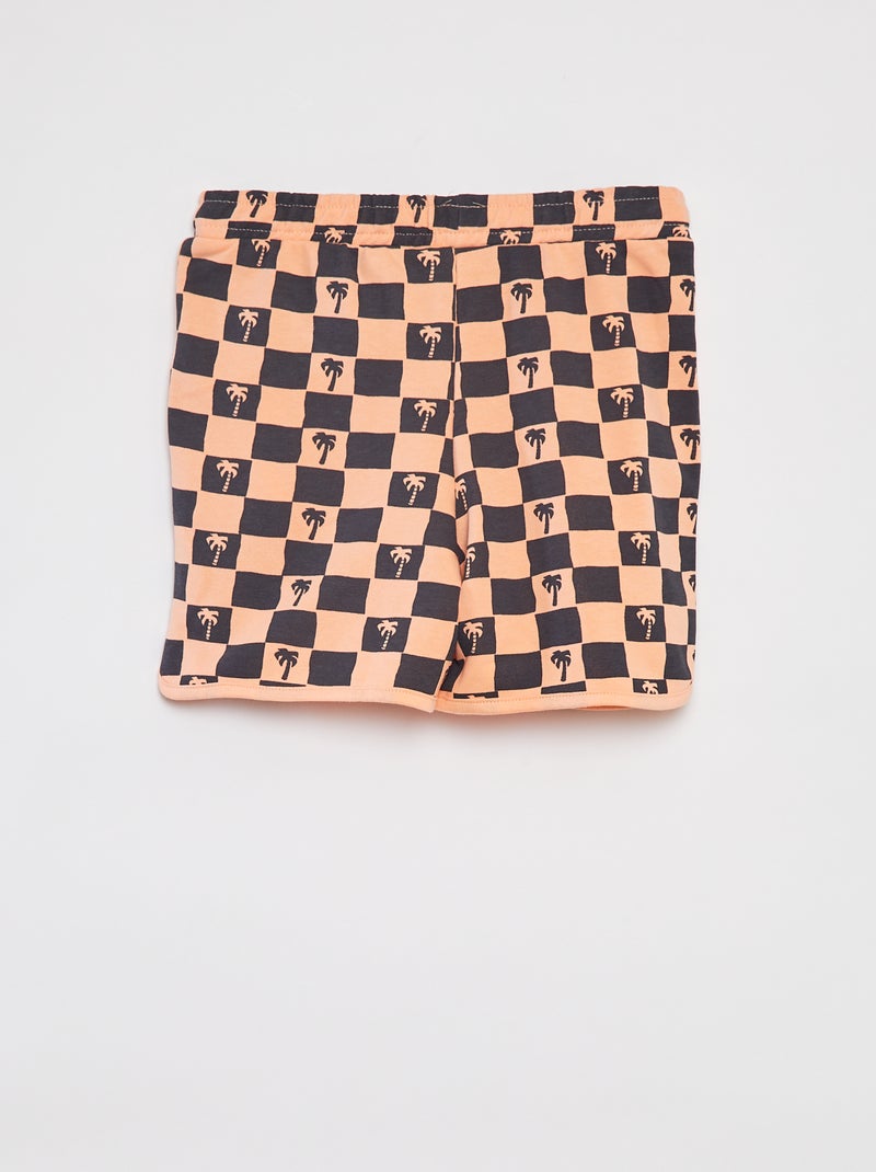 Completo felpa in french terry + shorts - 2 pezzi ARANCIONE - Kiabi