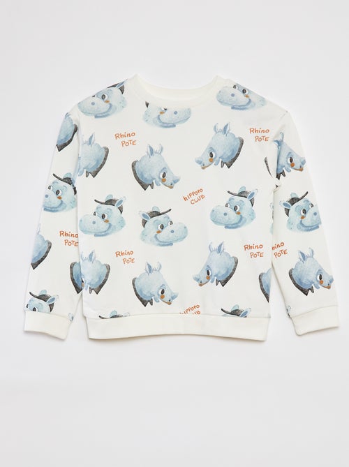 Completo felpa in french terry + shorts - 2 pezzi - Kiabi