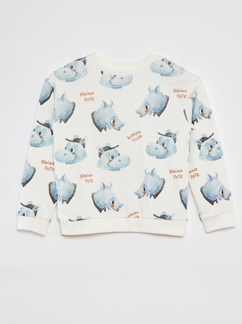 Completo felpa in french terry + shorts - 2 pezzi BEIGE - Kiabi