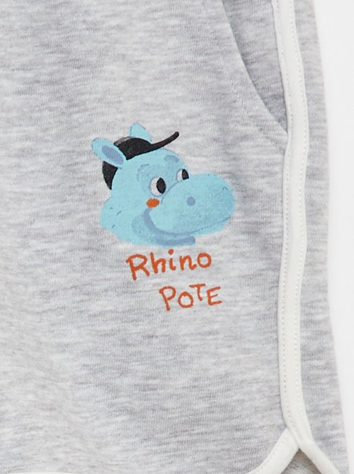 Completo felpa in french terry + shorts - 2 pezzi - Kiabi