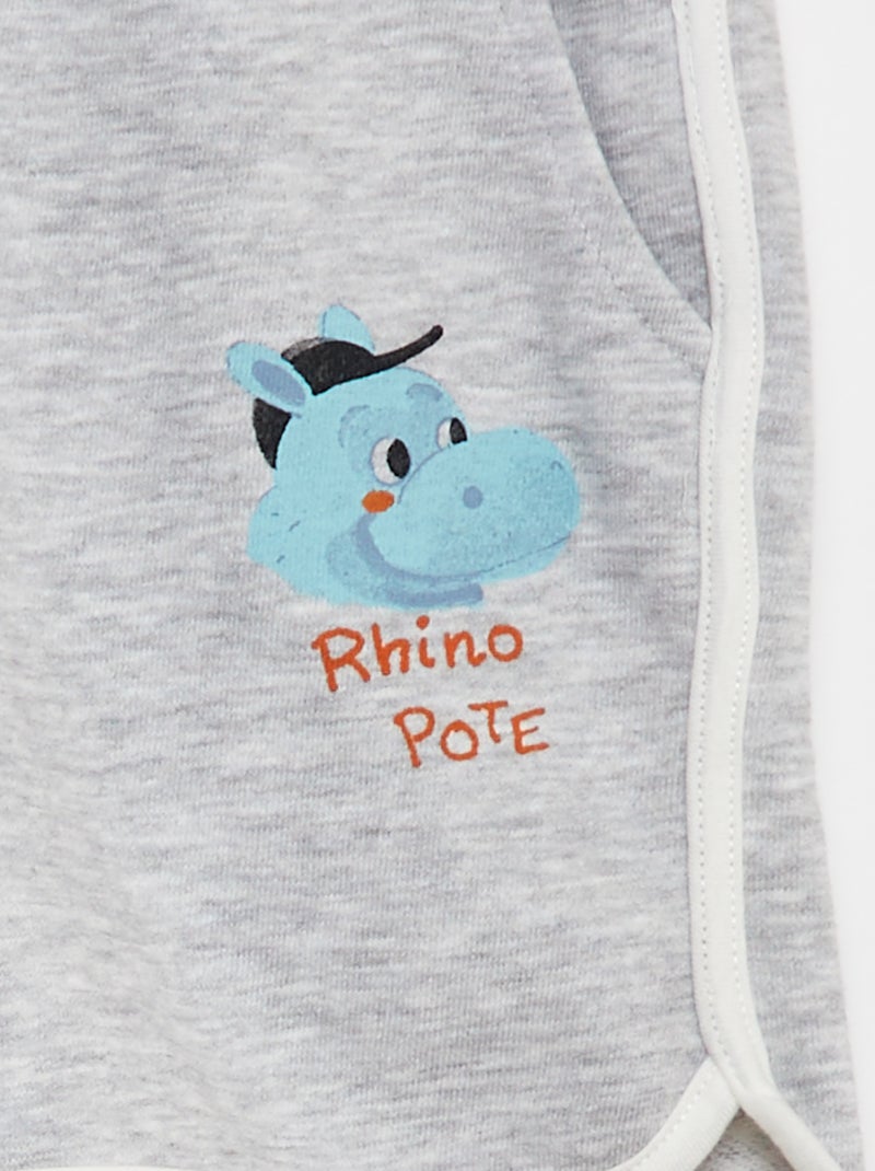 Completo felpa in french terry + shorts - 2 pezzi BEIGE - Kiabi