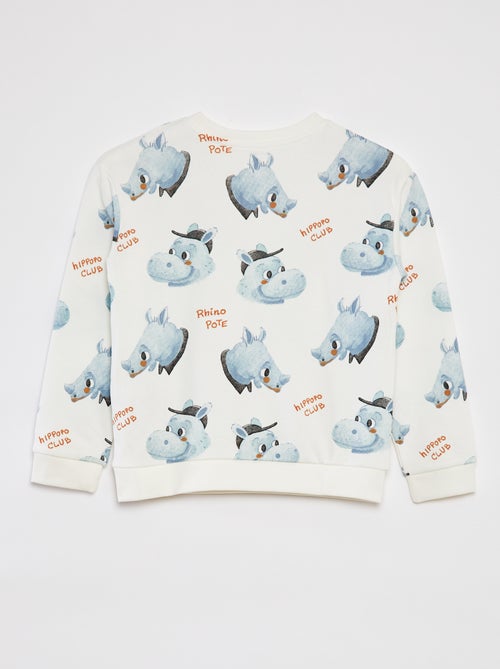 Completo felpa in french terry + shorts - 2 pezzi - Kiabi