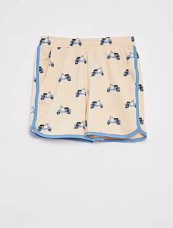 Completo felpa in french terry + shorts - 2 pezzi