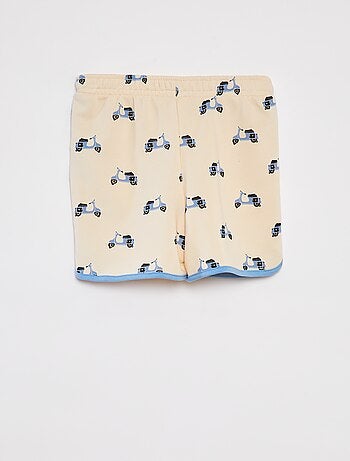 Completo felpa in french terry + shorts - 2 pezzi