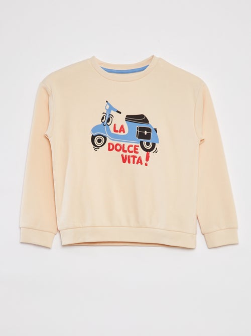 Completo felpa in french terry + shorts - 2 pezzi - Kiabi