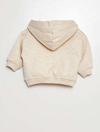 Completo felpa in tessuto felpato + leggings a coste - 2 pezzi