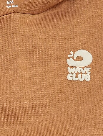 Completo felpa in tessuto felpato + leggings a coste - 2 pezzi