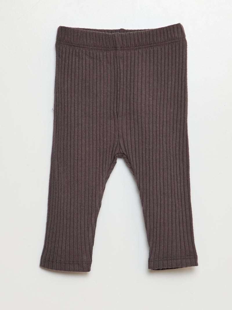 Completo felpa in tessuto felpato + leggings a coste -  2 pezzi BLU - Kiabi