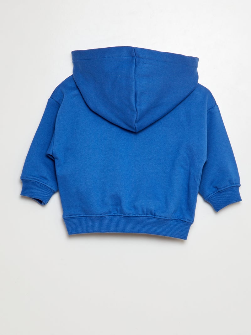 Completo felpa in tessuto felpato + leggings a coste -  2 pezzi BLU - Kiabi