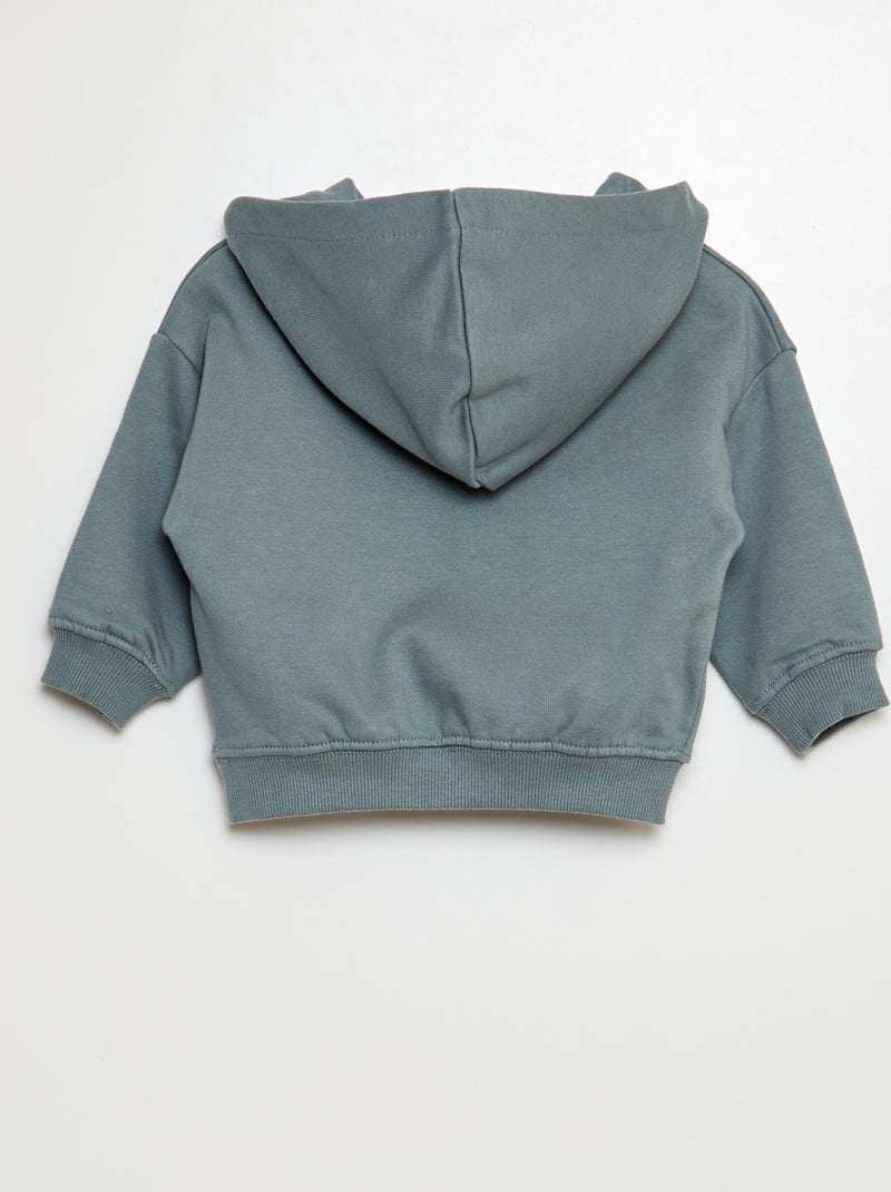 Completo felpa in tessuto felpato + leggings a coste -  2 pezzi BLU - Kiabi