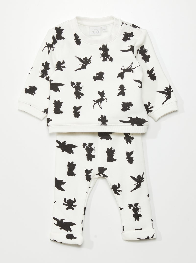 Completo felpa + joggers - 100 anni di 'Disney' BIANCO - Kiabi