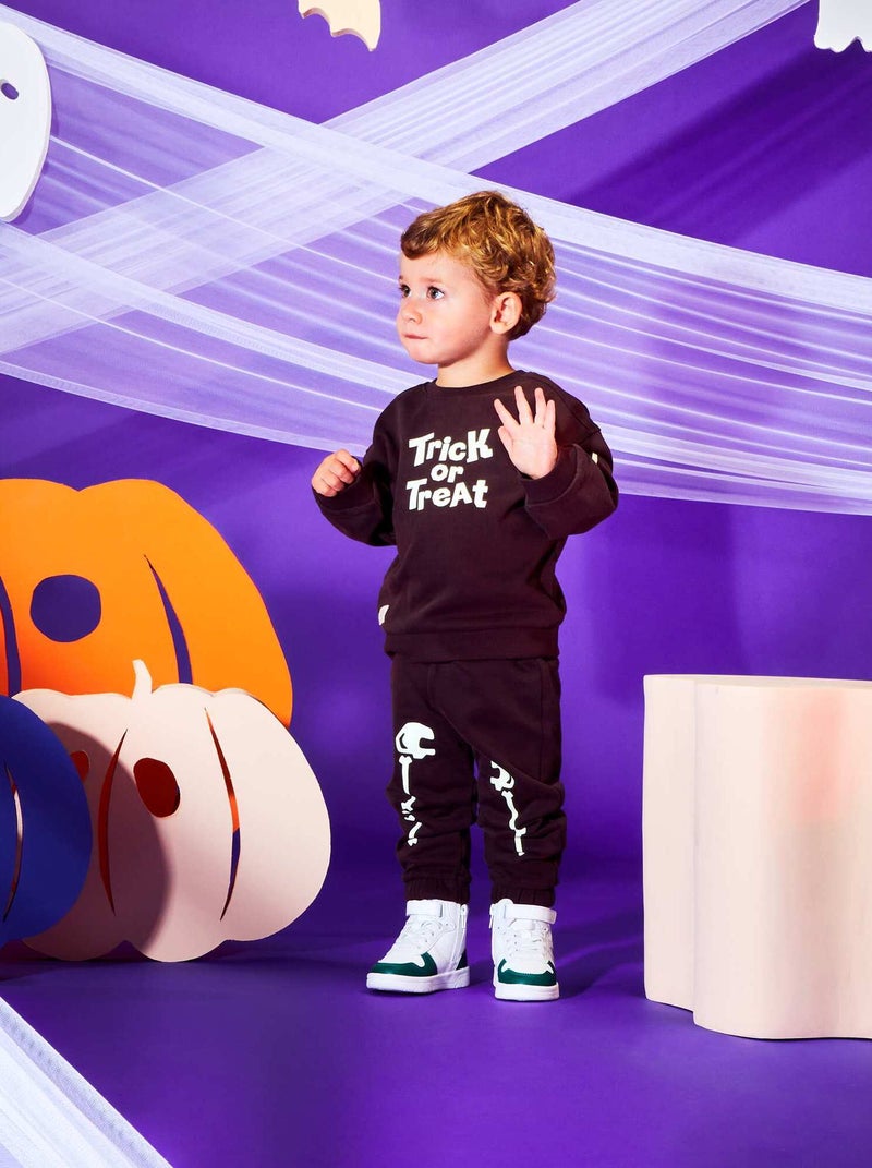 Completo felpa + joggers - 2 pezzi - Halloween Marrone - Kiabi