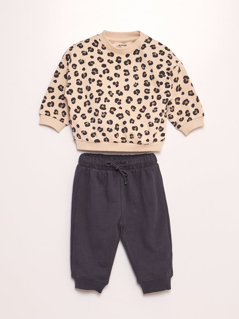 Completo felpa + joggers - 2 pezzi BIANCO - Kiabi