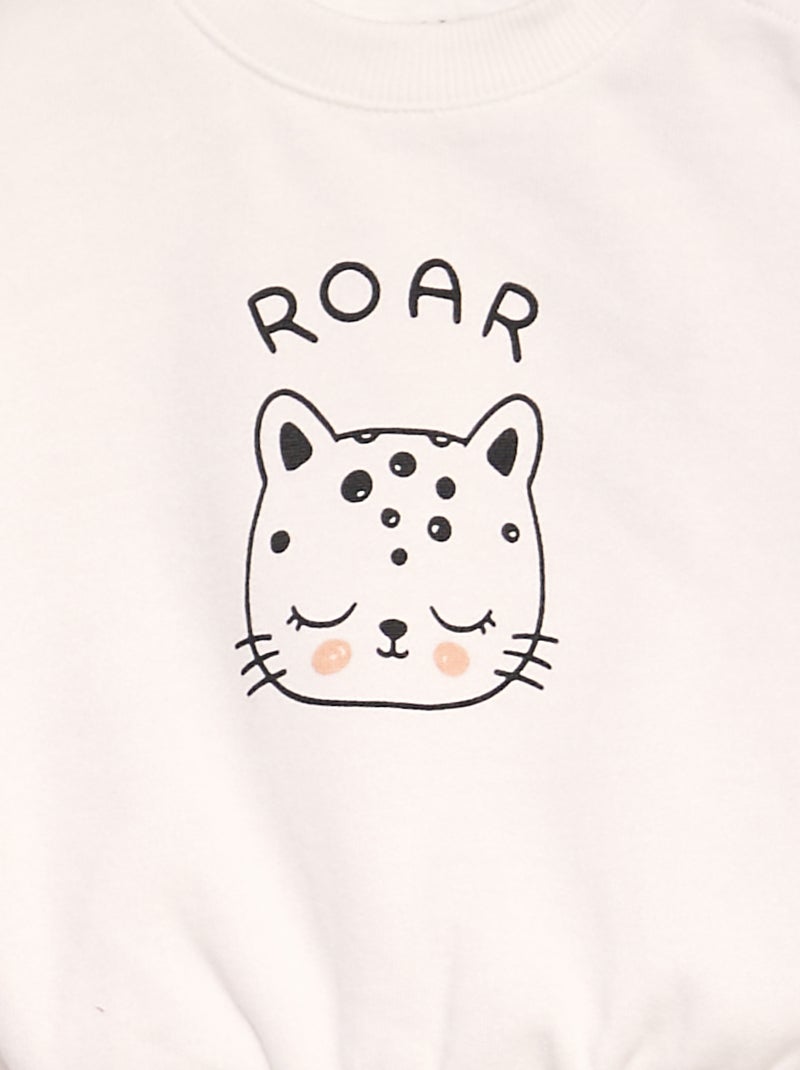 Completo felpa + joggers - 2 pezzi BIANCO - Kiabi