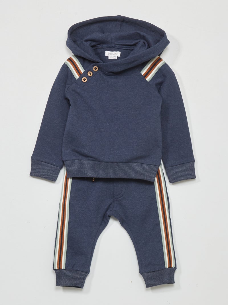 Completo felpa + joggers - 2 pezzi BLU - Kiabi