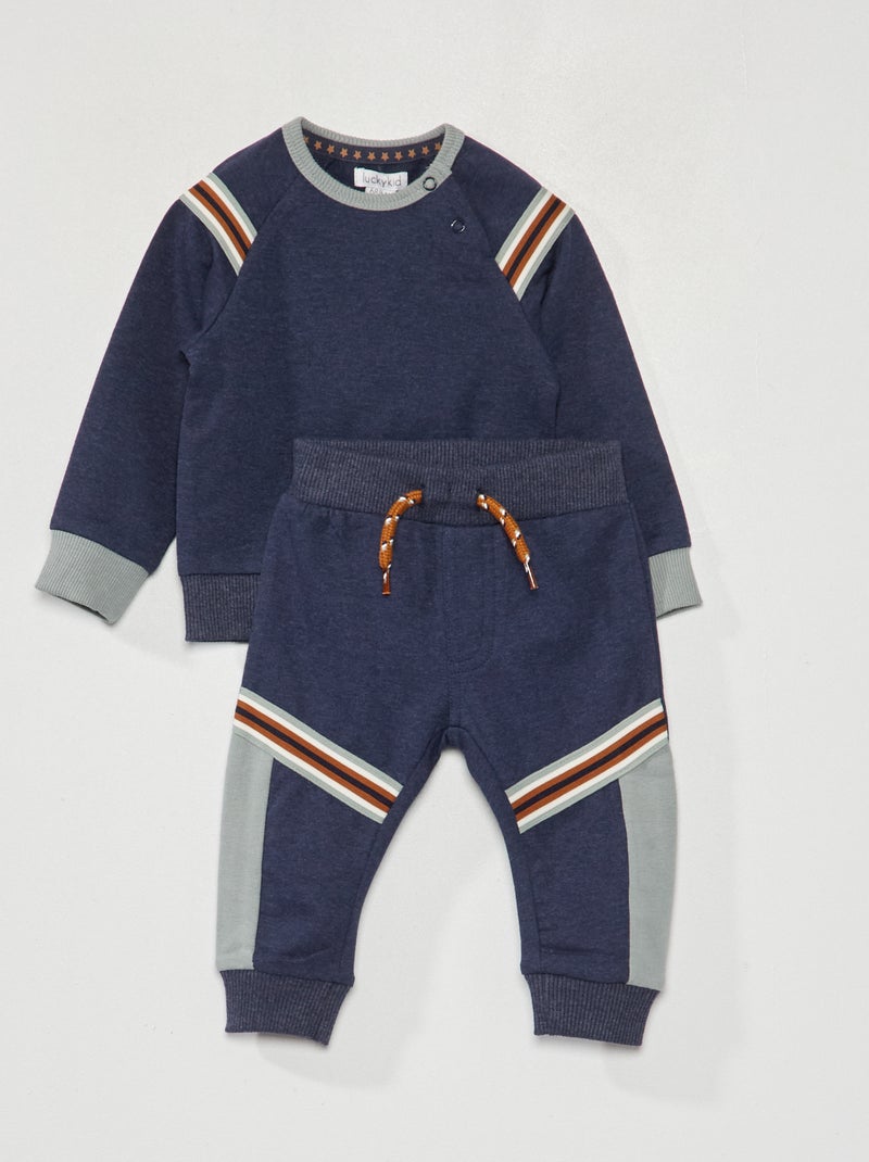 Completo felpa + joggers - 2 pezzi BLU - Kiabi