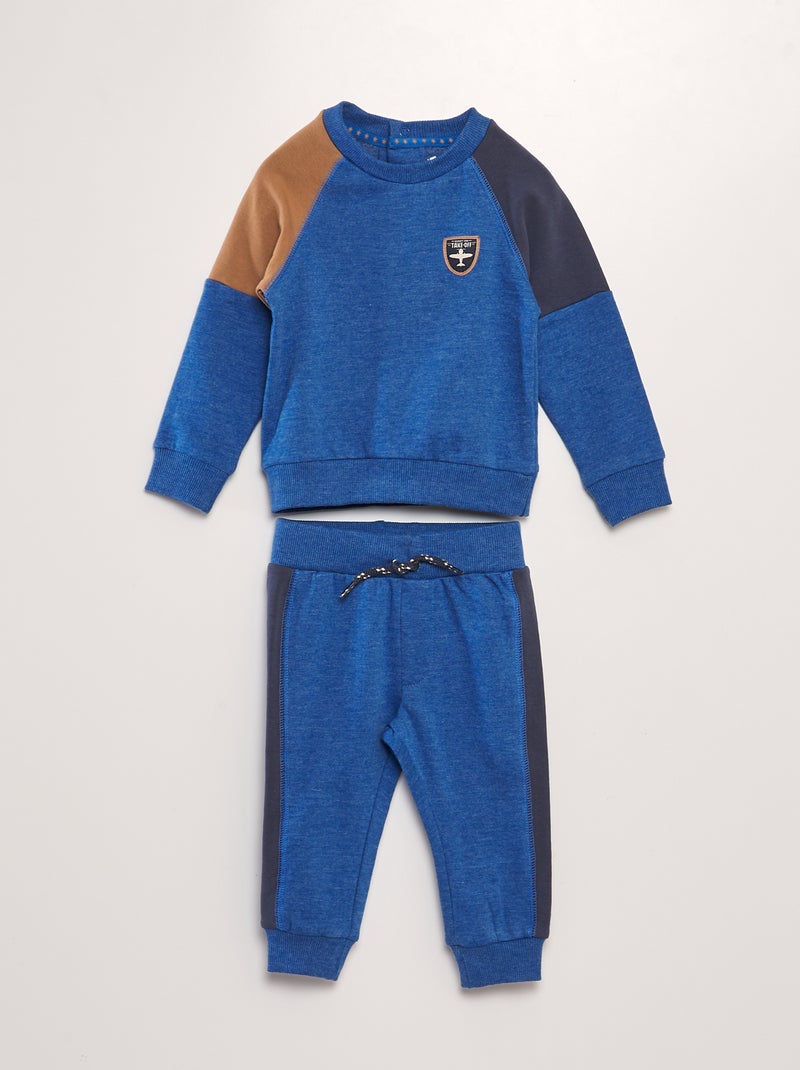 Completo felpa + joggers - 2 pezzi BLU - Kiabi