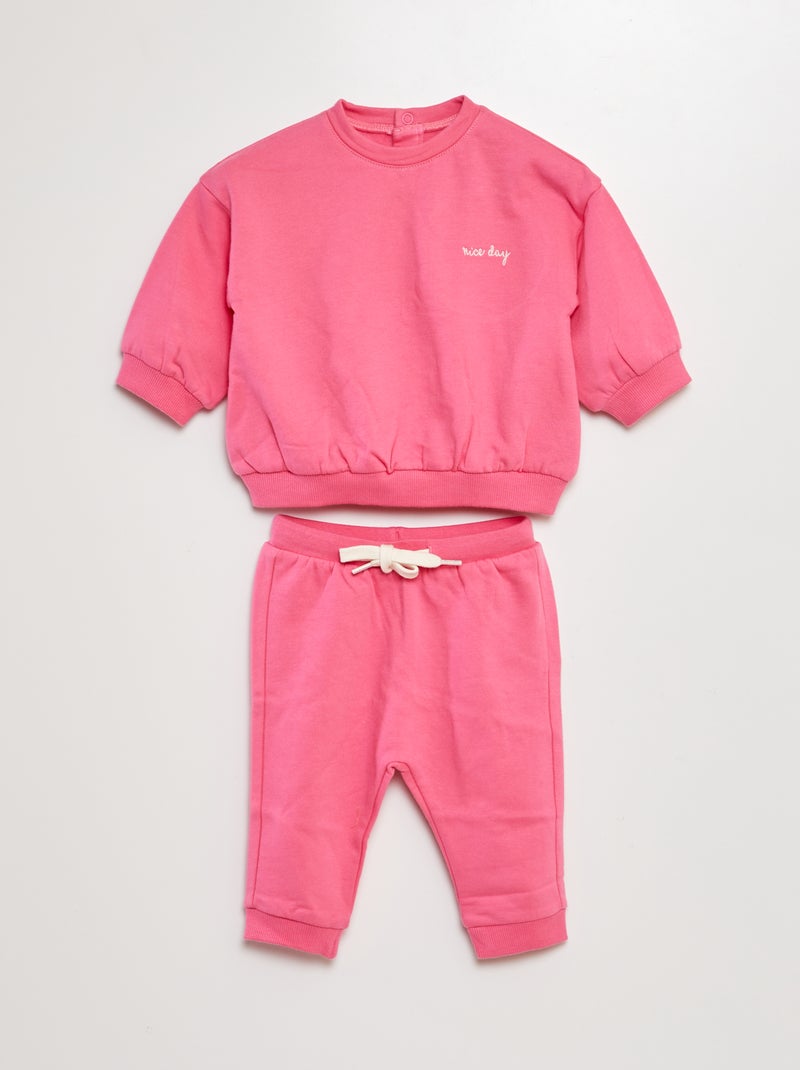 Completo felpa + joggers - 2 pezzi ROSA - Kiabi