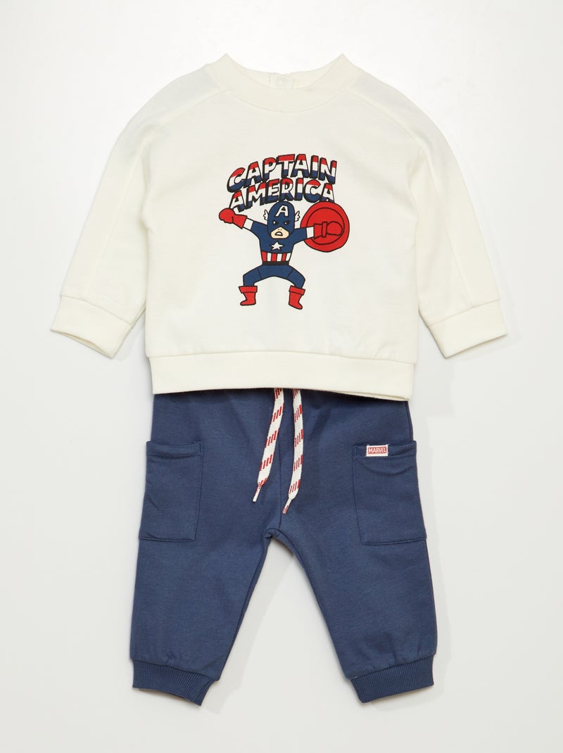 Completo felpa + joggers 'Avengers' 'Marvel' - 2 pezzi BIANCO - Kiabi