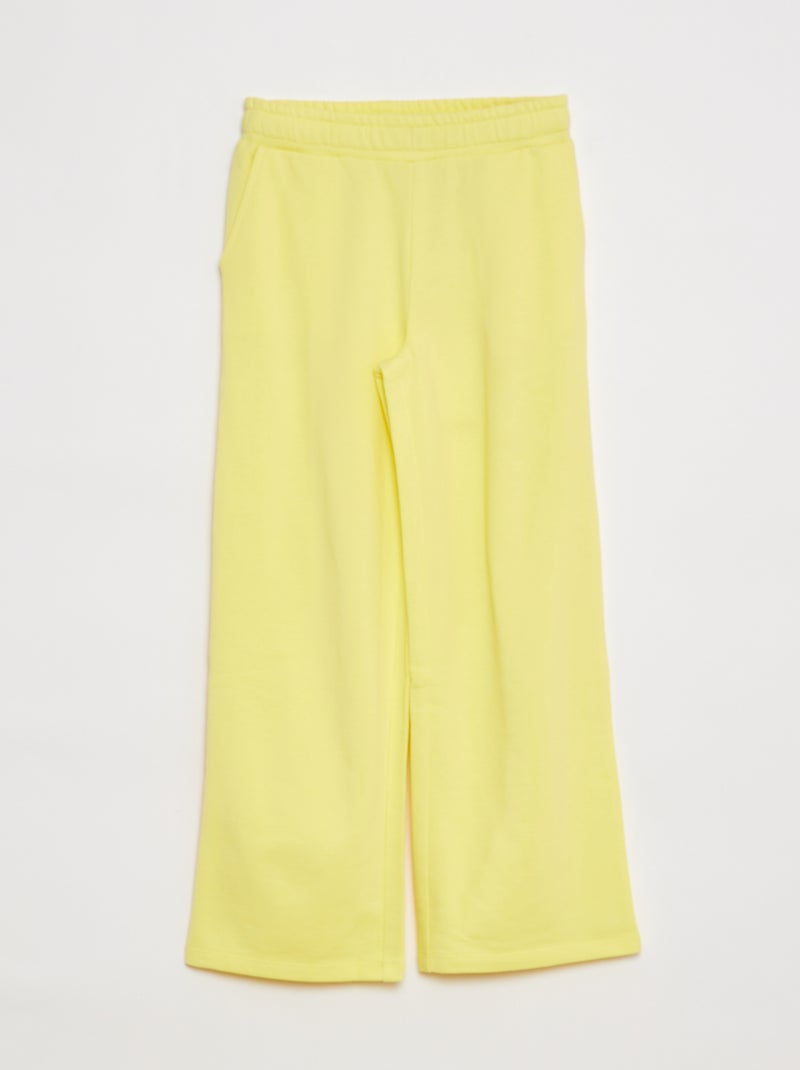 Completo felpa + joggers tinta unita - 2 pezzi giallo - Kiabi