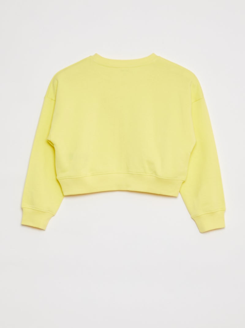 Completo felpa + joggers tinta unita - 2 pezzi giallo - Kiabi