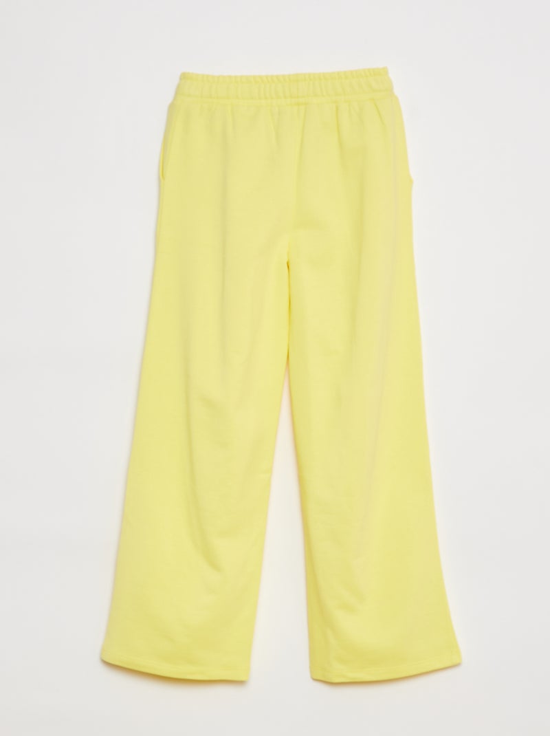 Completo felpa + joggers tinta unita - 2 pezzi giallo - Kiabi