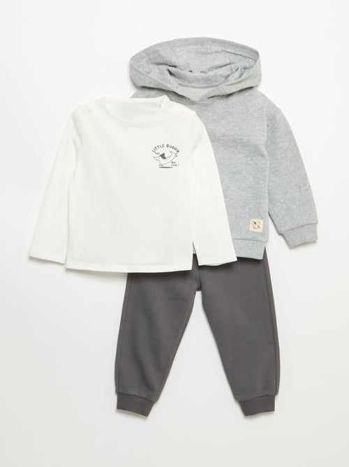 Completo felpa + jogging + t-shirt - 3 pezzi - Kiabi