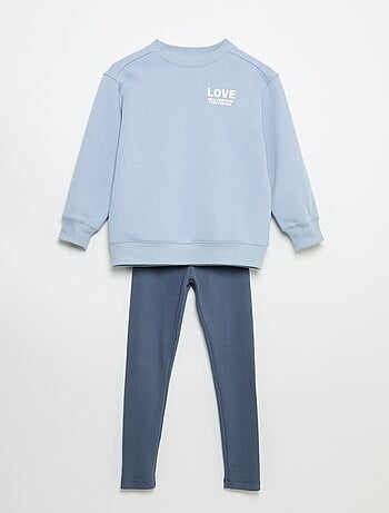 Completo felpa + leggings - 2 pezzi
