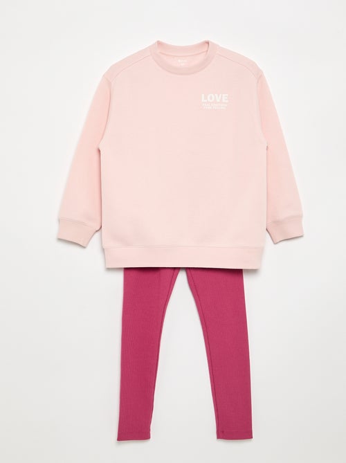 Completo felpa + leggings - 2 pezzi - Kiabi