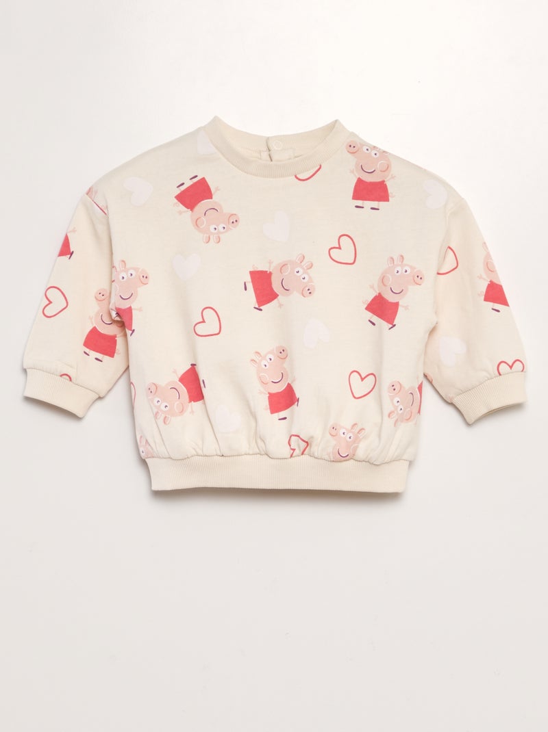 Completo felpa + leggings a coste 'Peppa Pig' - 2 pezzi ROSA - Kiabi