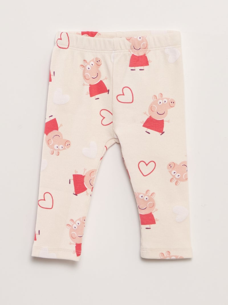 Completo felpa + leggings a coste 'Peppa Pig' - 2 pezzi ROSA - Kiabi