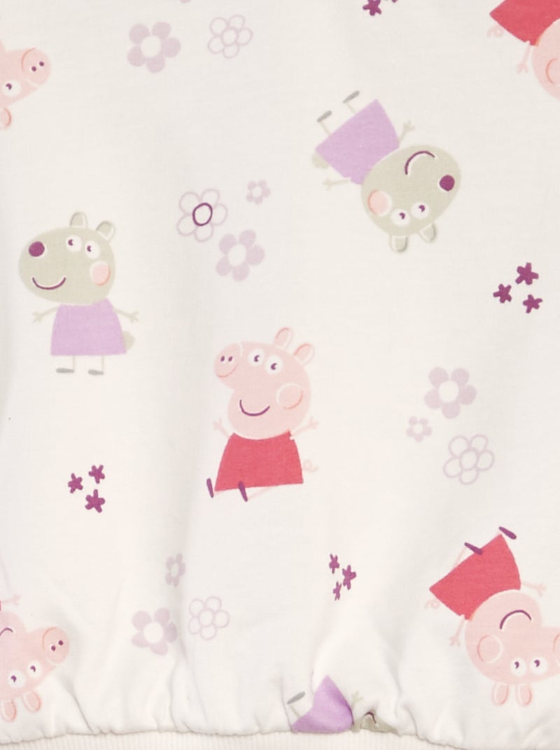 Completo felpa + leggings a coste 'Peppa Pig' - 2 pezzi VIOLA - Kiabi