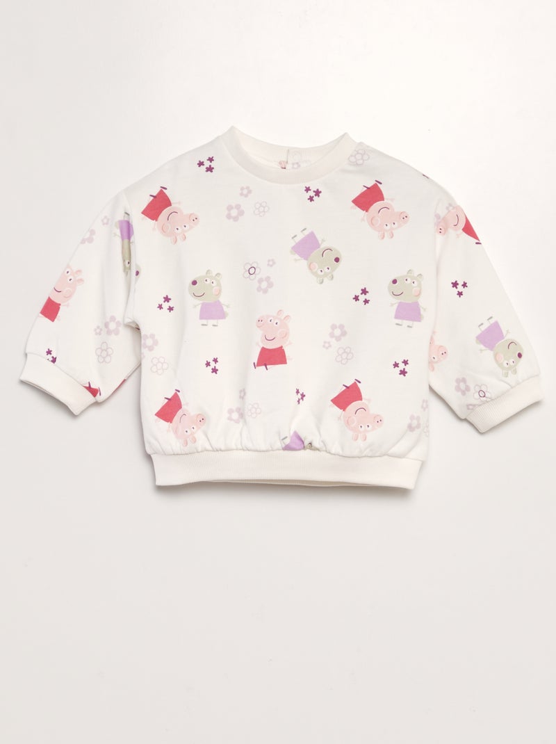 Completo felpa + leggings a coste 'Peppa Pig' - 2 pezzi VIOLA - Kiabi
