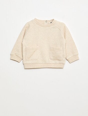 Completo felpa + leggings a costine - 2 pezzi