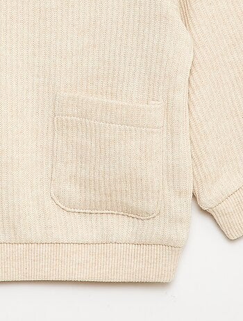 Completo felpa + leggings a costine - 2 pezzi