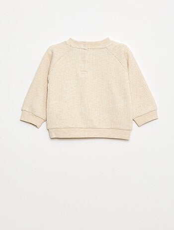 Completo felpa + leggings a costine - 2 pezzi