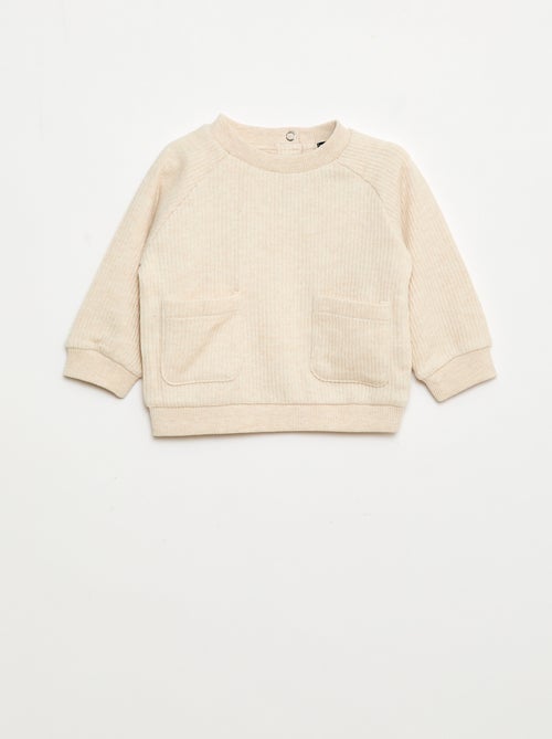 Completo felpa + leggings a costine - 2 pezzi - Kiabi