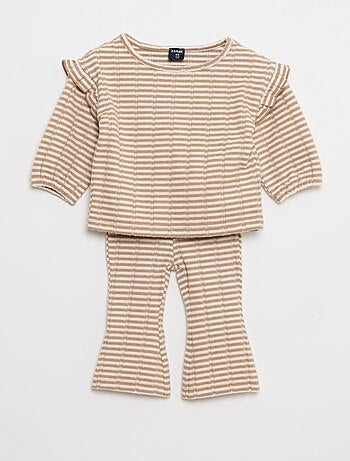 Completo felpa + leggings bicolore